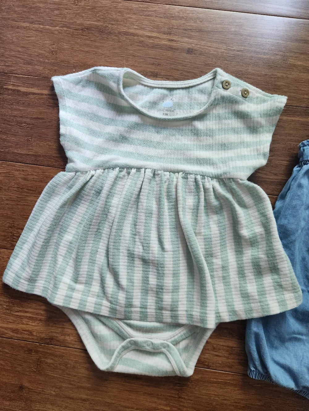 Set Of 3 Baby Girl Summer Outfits- 2 Dresses And 1 Shorts Romper, 6-9 Months